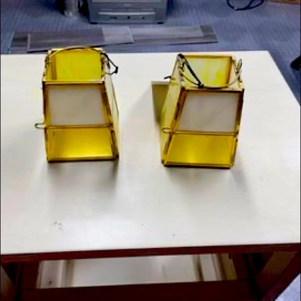 WEST ELM mini stained glass lantern